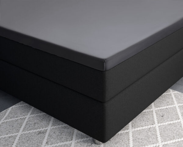 Topper Satijn Hoeslaken Antraciet 180 x 200 - Afbeelding 3