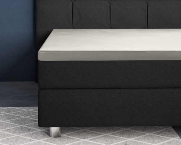 Topper Satijn Hoeslaken Creme 160 x 200 - Afbeelding 2