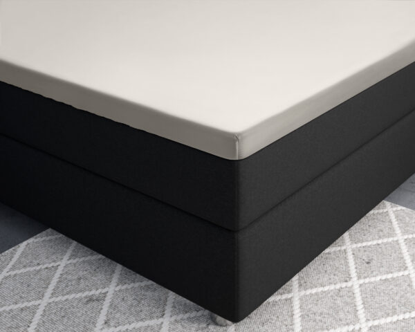 Topper Satijn Hoeslaken Creme 160 x 200 - Afbeelding 3