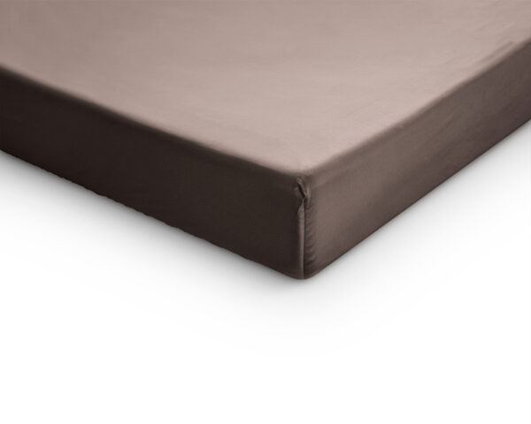 Topper Satijn Hoeslaken Taupe 180 x 200 - Afbeelding 4