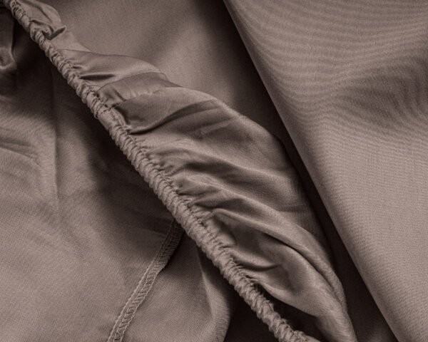 Topper Satijn Hoeslaken Taupe 90 x 200 - Afbeelding 5
