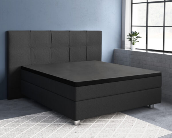 Topper Satijn Hoeslaken Zwart 160 x 200 - Afbeelding 2