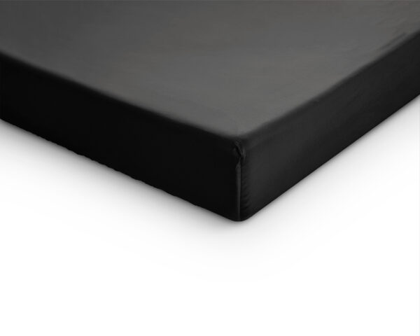 Topper Satijn Hoeslaken Zwart 180 x 220 - Afbeelding 4