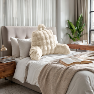 Bedrest Pompom Beige 34 x 50