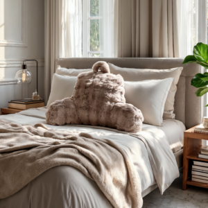 Bedrest Pompom Taupe 34 x 50