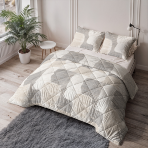 Checkered 2pack slopen Beige/Grijs 60 x 70