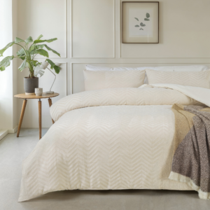 Chevron Teddy Créme 240 x 200/220