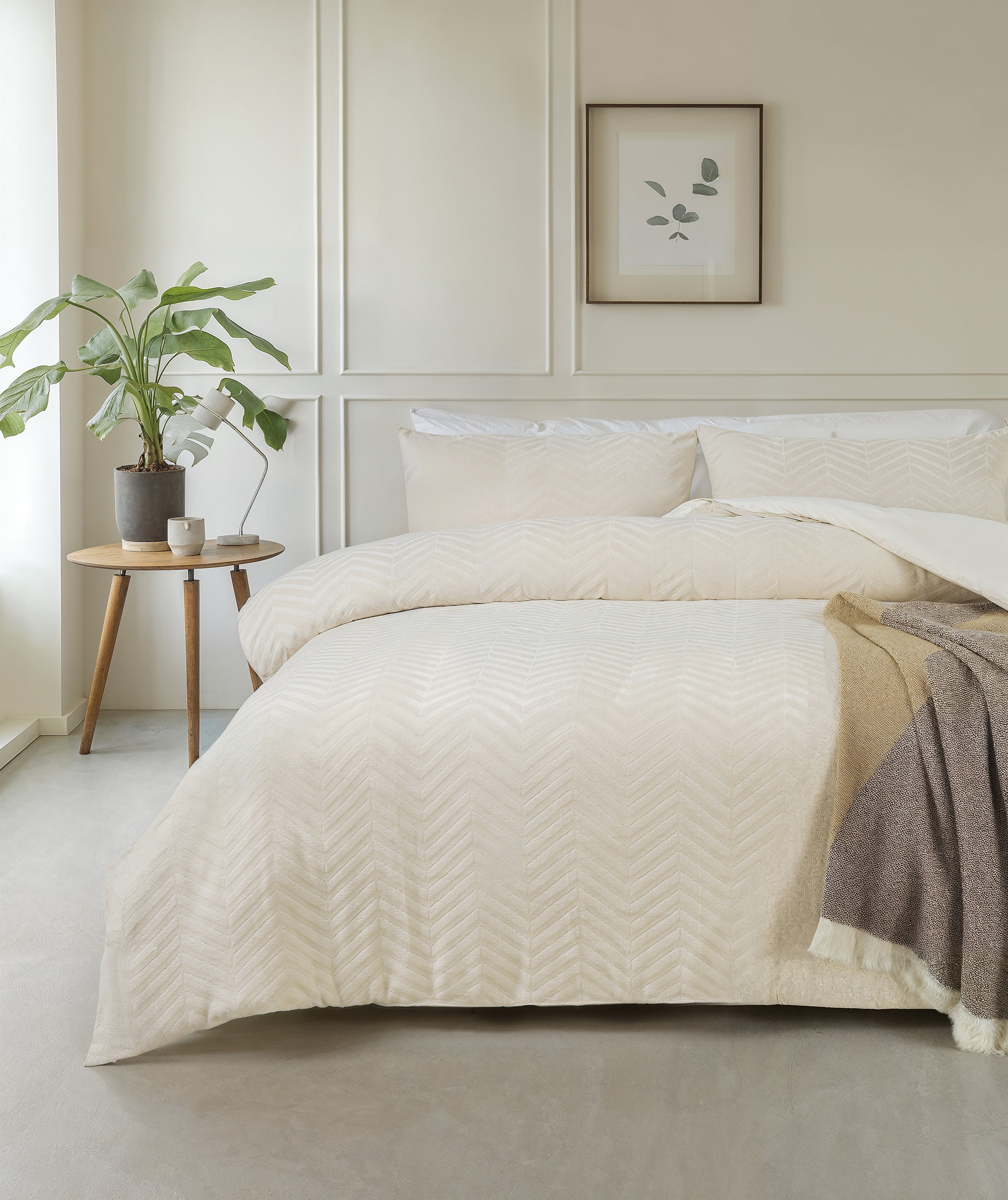 Chevron Teddy Créme 240 x 200/220