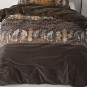 Chocolate feathers Bruin 200 x 200/220