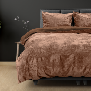 Crushed Velvet Katoen Wood Bruin 240 x 220