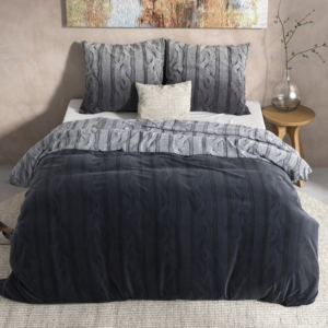 DH Flanel Dante Antraciet 140 x 220