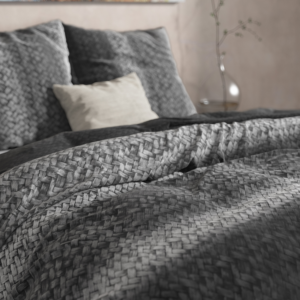 DH Flanel Gradient Knits Antraciet 200 x 220