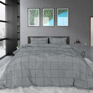 Deep check Grey 140 x 220