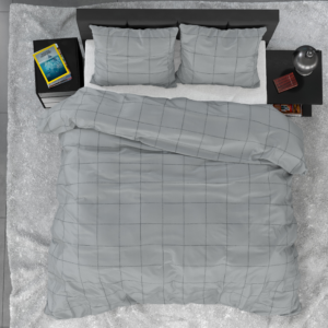 Deep check Grey 140 x 220