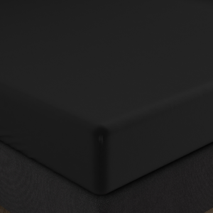 Dubbel Jersey 220 gr. Hoeslaken Zwart 190/200 x 220/230