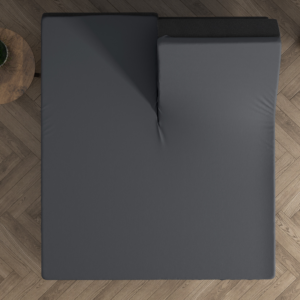 Dubbel Jersey 220 gr. Splittopper Hoeslaken Antraciet 160 x 200/220