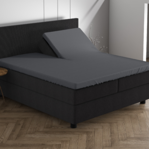 Dubbel Jersey 220 gr. Splittopper Hoeslaken Antraciet 160 x 200/220