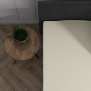 Dubbel Jersey 220 gr. Splittopper Hoeslaken Creme 160 x 200/220