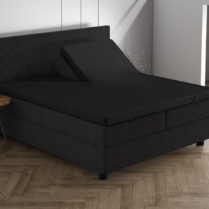 Dubbel Jersey 220 gr. Splittopper Hoeslaken Zwart 160 x 200/220