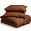 Egyptisch Katoen Uni Dekbedovertrek Bruin 200 x 200/260