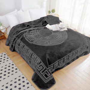 Embossed Zeta Deken Antraciet 200 x 240