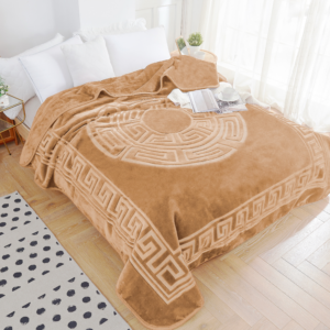 Embossed Zeta Deken Crème 200 x 240