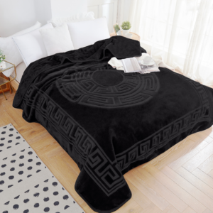 Embossed Zeta Deken Zwart 200 x 240