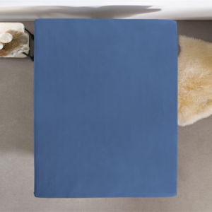 Enkel Jersey 135 gr. Hoeslaken Blauw 80/100 x 200