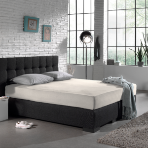 Enkel Jersey 135 gr. Hoeslaken Creme 190/200 x 200/220