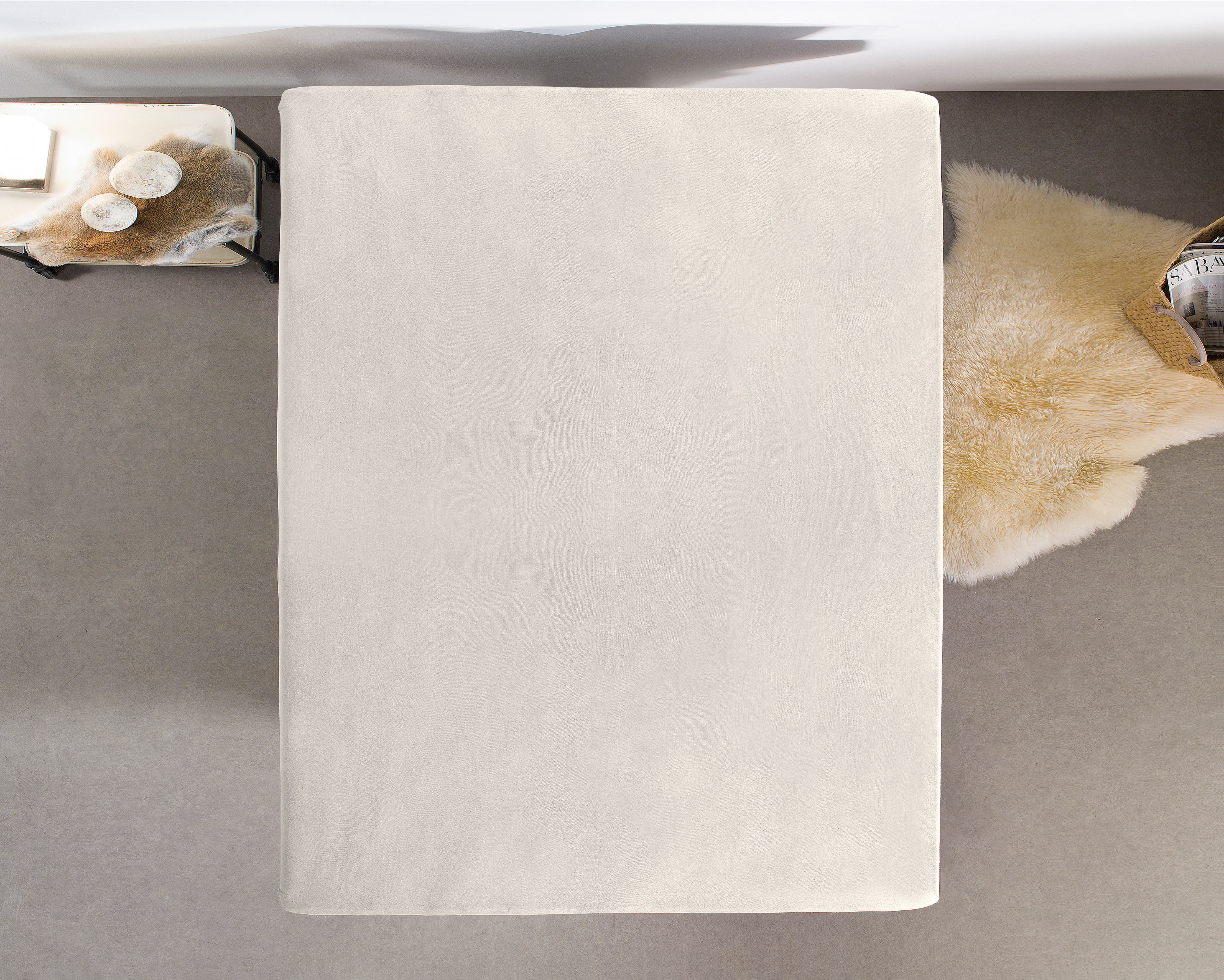 Enkel Jersey 135 gr. Hoeslaken Creme 80/100 x 200