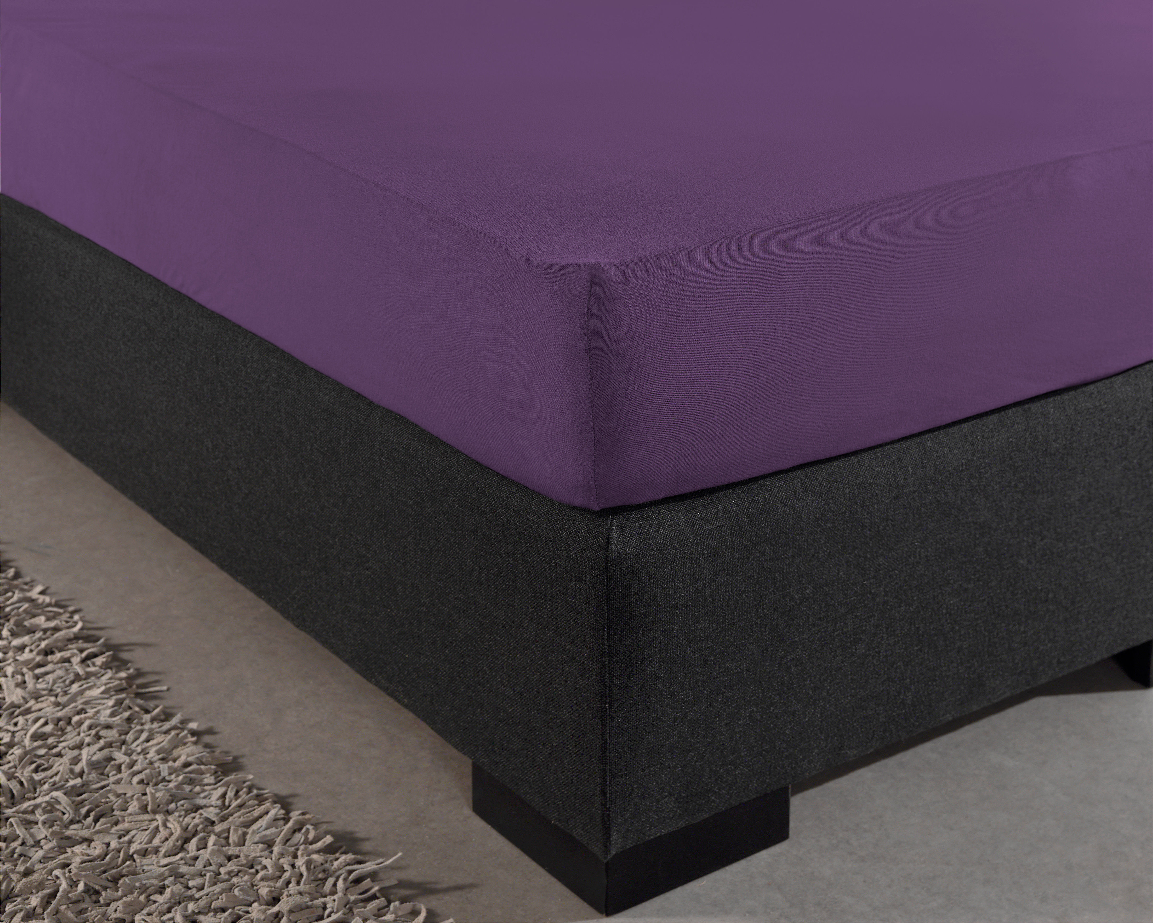 Enkel Jersey 135 gr. Hoeslaken Paars 160/180 x 200