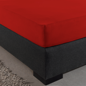Enkel Jersey 135 gr. Hoeslaken Rood 140 x 200