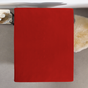 Enkel Jersey 135 gr. Hoeslaken Rood 80/100 x 200
