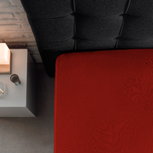 Enkel Jersey 135 gr. Hoeslaken Rood 80/100 x 200