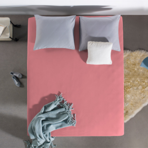 Enkel Jersey 135 gr. Hoeslaken Roze 140 x 200