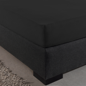 Enkel Jersey 135 gr. Hoeslaken Zwart 160/180 x 200