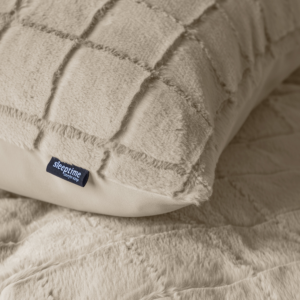 Faux Fur Check Beige 200x200/220