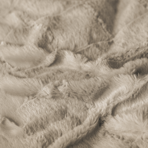 Faux Fur Check Beige 200x200/220