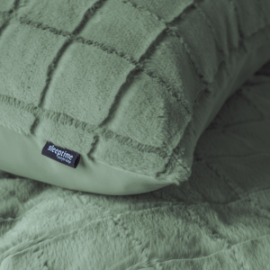 Faux Fur Check Donker Groen 200x200/220