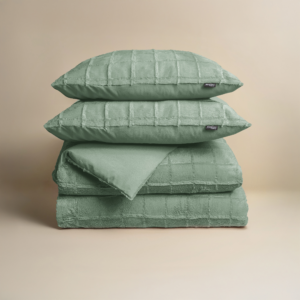 Faux Fur Check Donker Groen 200x200/220