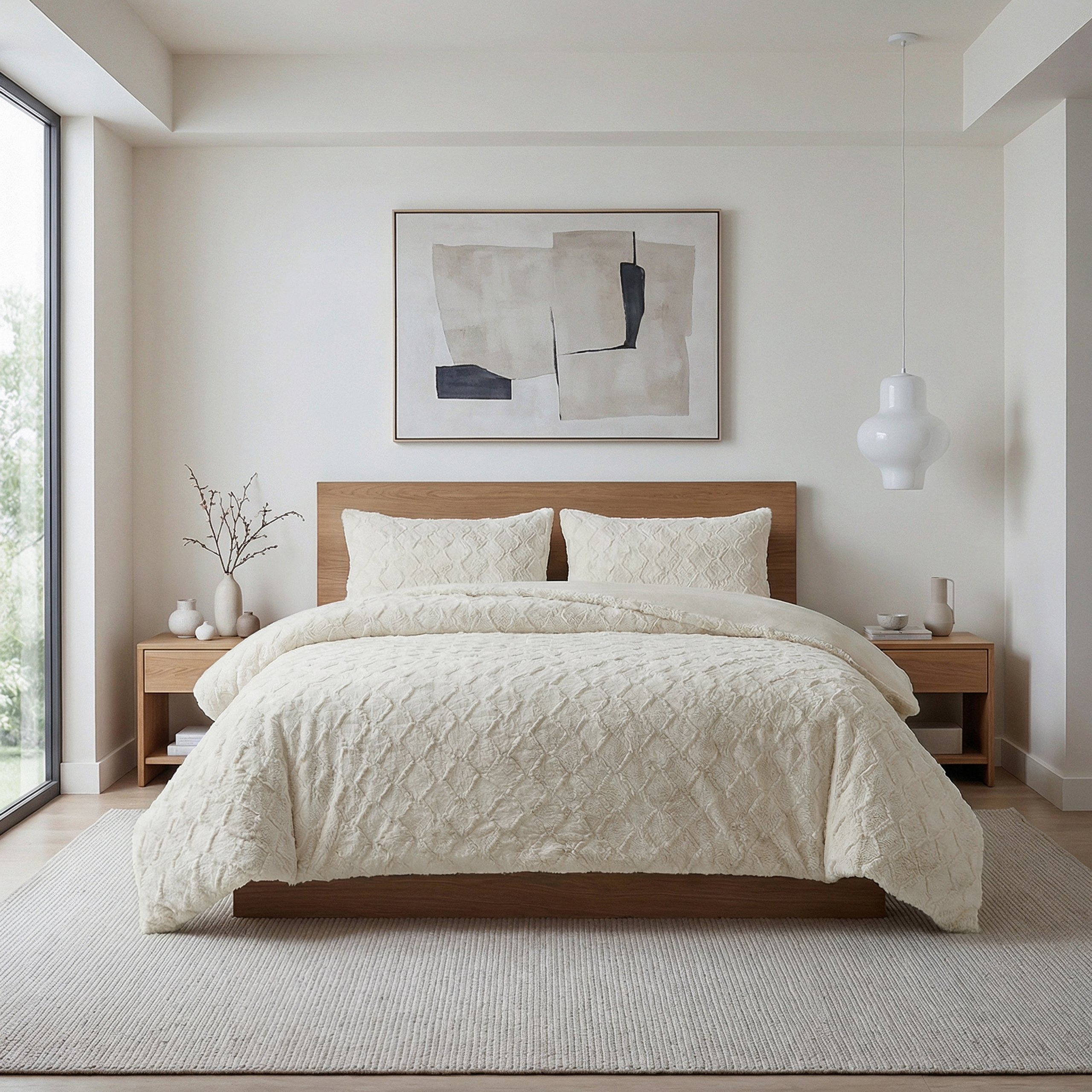 Faux Fur Syon Crème 240 x 200/220