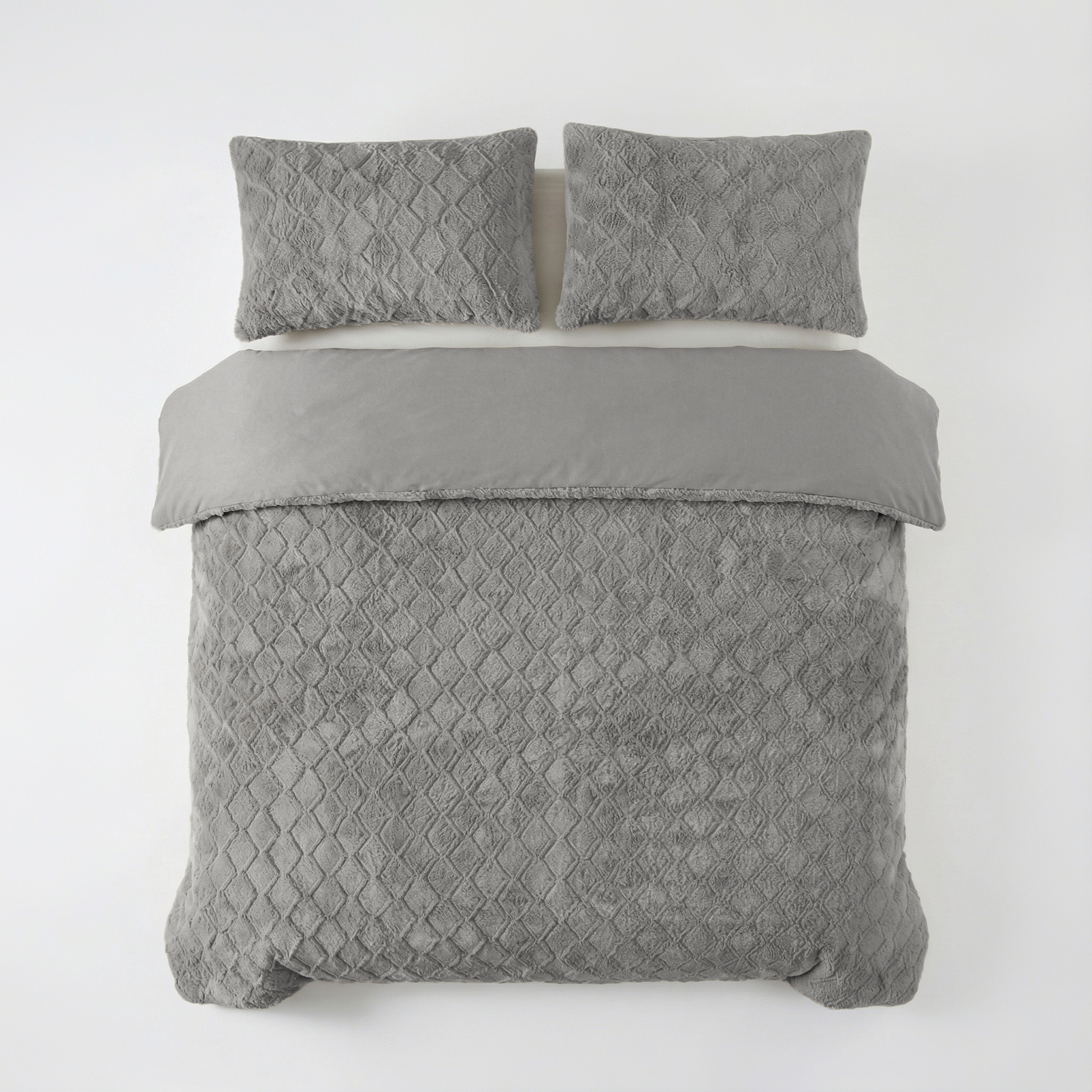 Faux Fur Syon Grijs 200 x 200/220