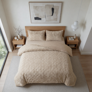 Faux Fur Syon Taupe 200 x 200/220