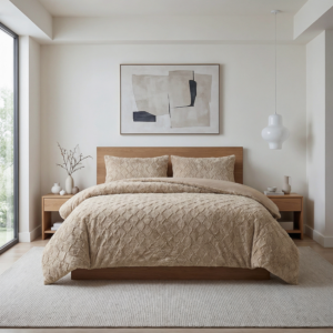 Faux Fur Syon Taupe 200 x 200/220