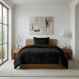 Faux Fur Syon Zwart 140 x 200/220