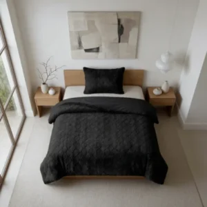 Faux Fur Syon Zwart 140 x 200/220