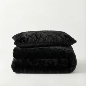 Faux Fur Syon Zwart 140 x 200/220