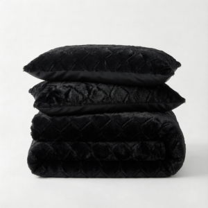 Faux Fur Syon Zwart 240 x 200/220