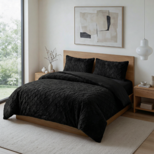 Faux Fur Syon Zwart 240 x 200/220