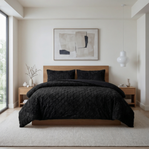 Faux Fur Syon Zwart 240 x 200/220